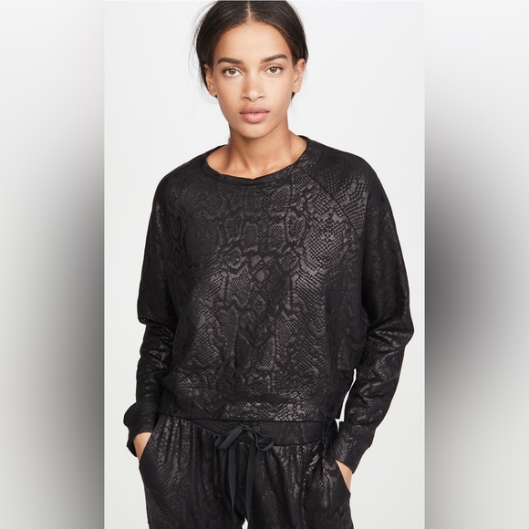 Terez Tops - Terez Foil Crew Neck Sweatshirt | size: XS